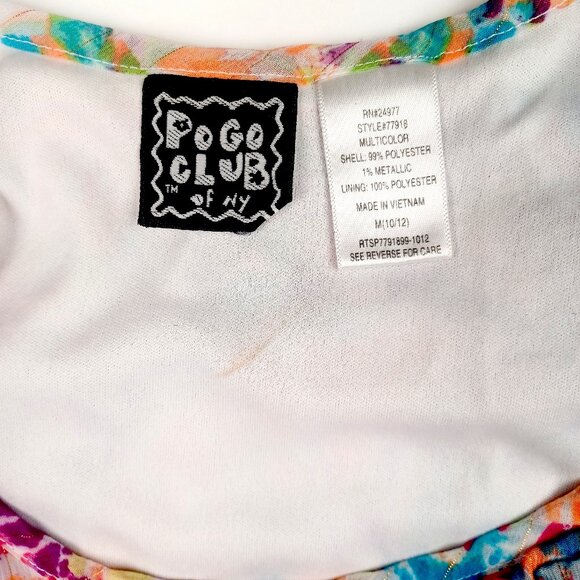 Pogo Club of NY Girls Top Size 10 12 A-Line Floral Liner Flower Embellishments - Picture 5 of 6